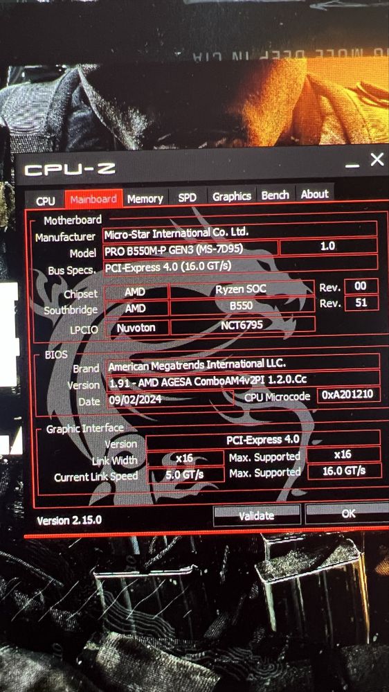 MSI B550M-P GEN3 + Ryzen 5800x3d + 32gb ram