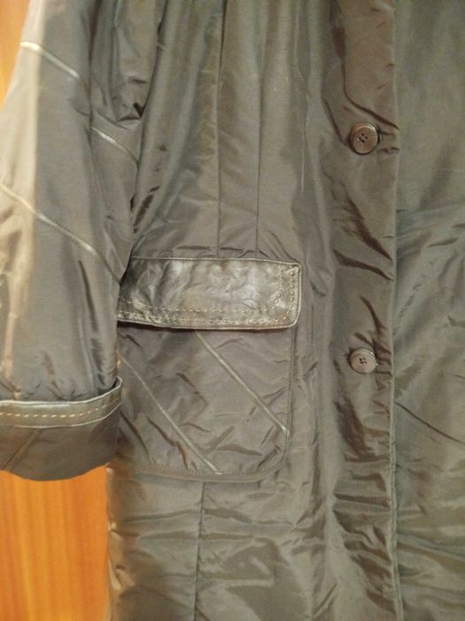 Дълго черно яке – кройка палто с шал яка, XL