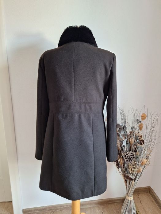 Palton negru lana marimea M