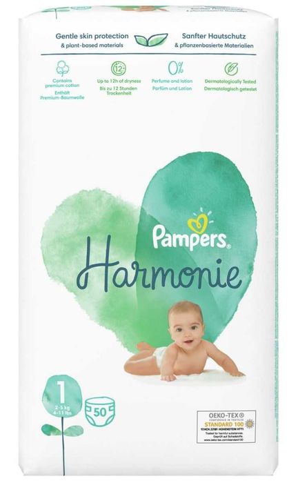 Пелени PAMPERS HARMONIE 1, 2, 3 и 4