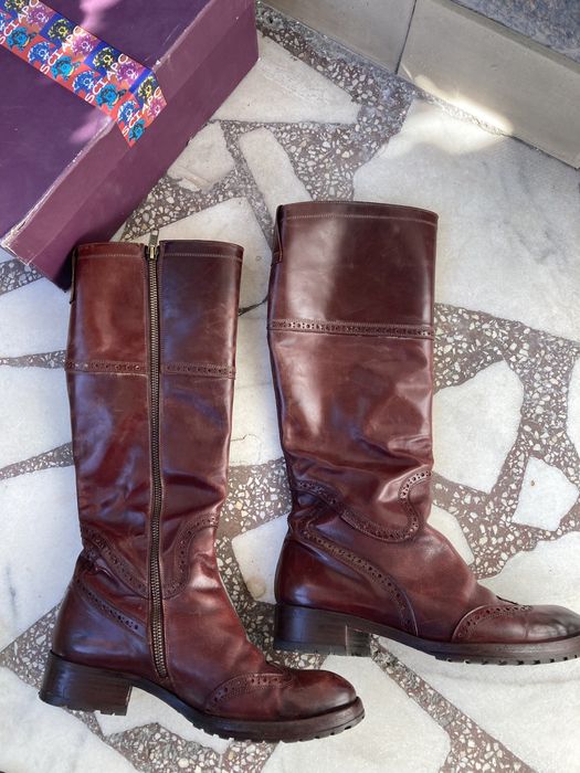 Cizme din piele Sciapo în cutia originală