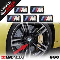 Set 5 Stickere Embleme Logo M jante BMW Seria 1 2 3 4 5 6 7 8 X i