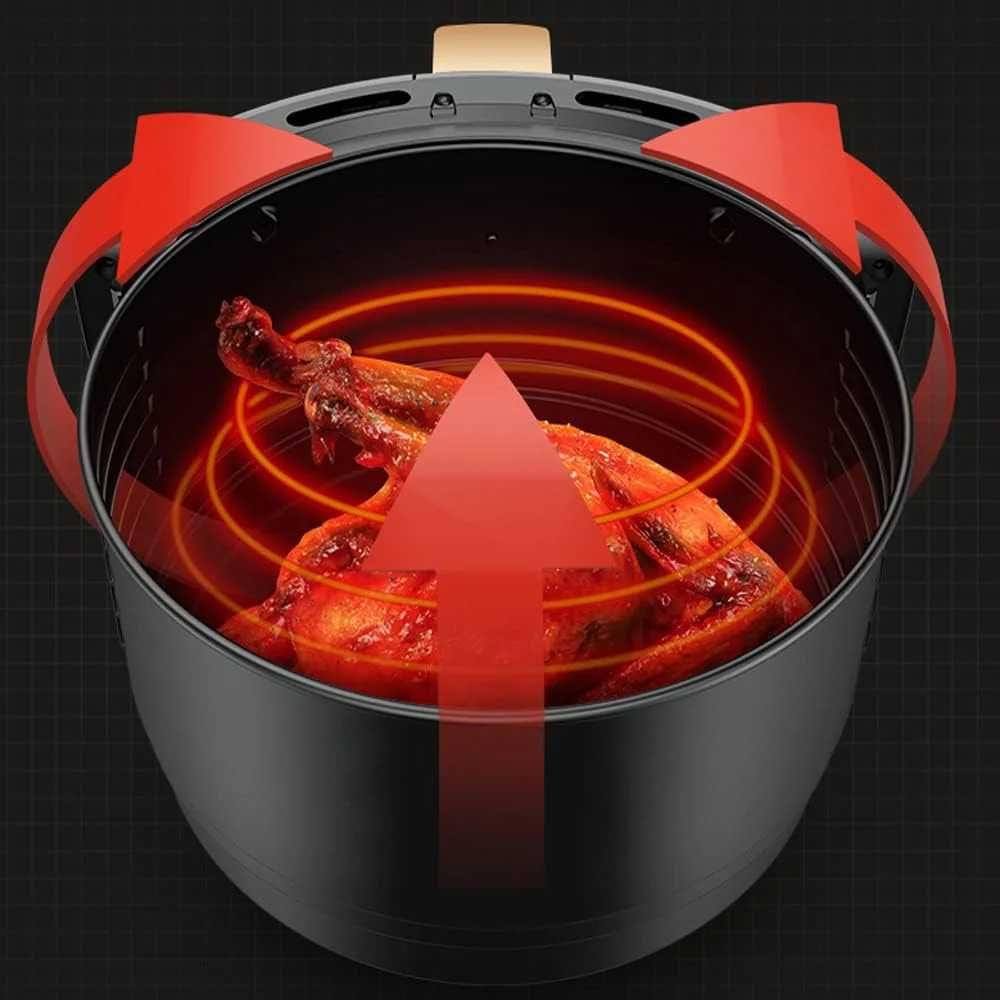 Friteuza cu aer cald Air Fryer 2400W afisaj digital LCD Touch control