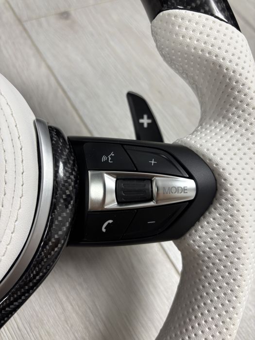 Volan BMW M Piele Alba Nappa SERIA 1; 2; 3; 4; X1; X2; X3; X4; X5; X6