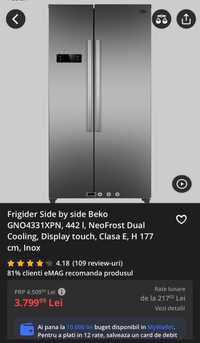 Frigider Beko side by side