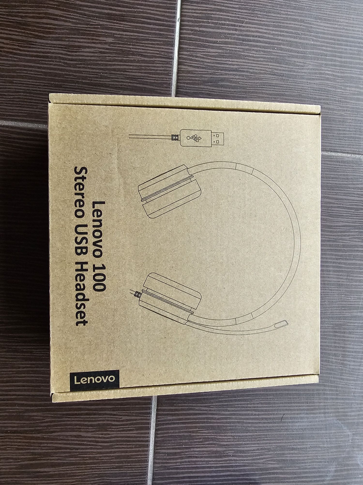 Casti stereo Lenovo 100 USB cu microfon