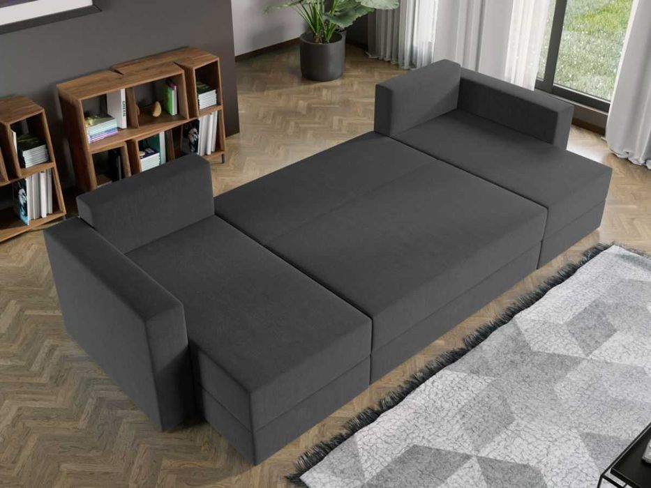 Coltar U Extensibil cu lada Alfa gri inchis - Transport Gratuit