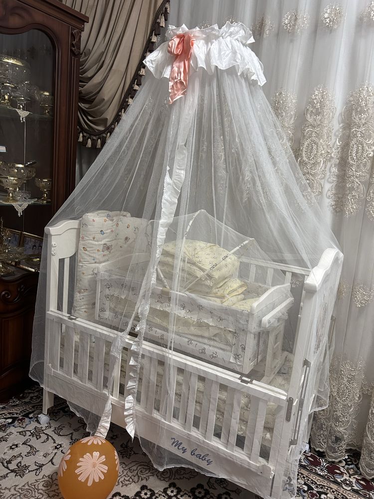 Детская кровать с люлькой