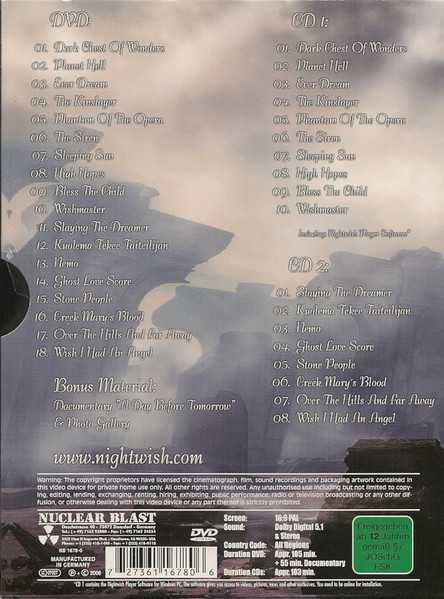 2xCD+DVD Nightwish - End of An Era 2006 Limited Edition, Digipak