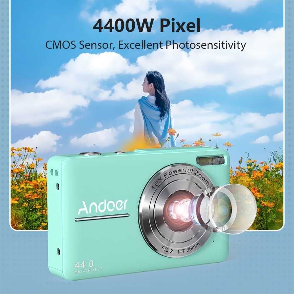 Andoer Цифров фотоапарат с 2 броя акумулаторни батерии