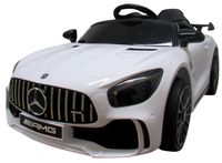 Masinuta electrica pentru copii 1-3 ani cu roti moi Mercedes GTR-S Alb