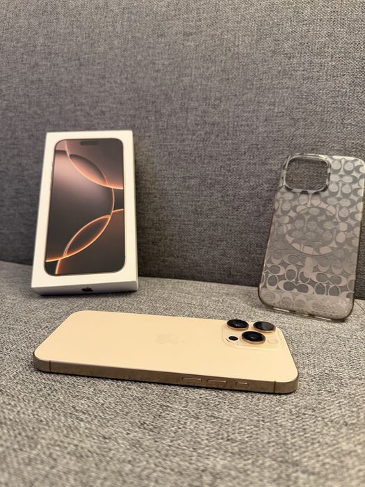 Telefon mobil Apple iPhone 16 Pro Max, 512GB, 5G, Desert Titanium
