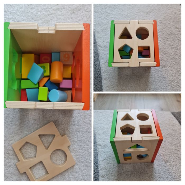 Детска играчка дървен куб