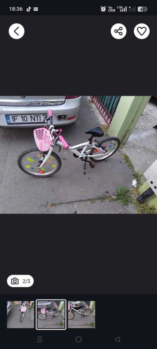 Bicicleta 7-10 ani roz