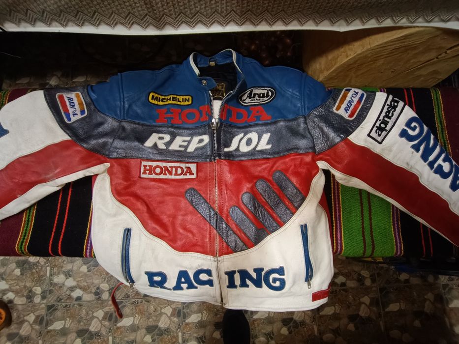 Geaca moto din piele Honda Repsol
