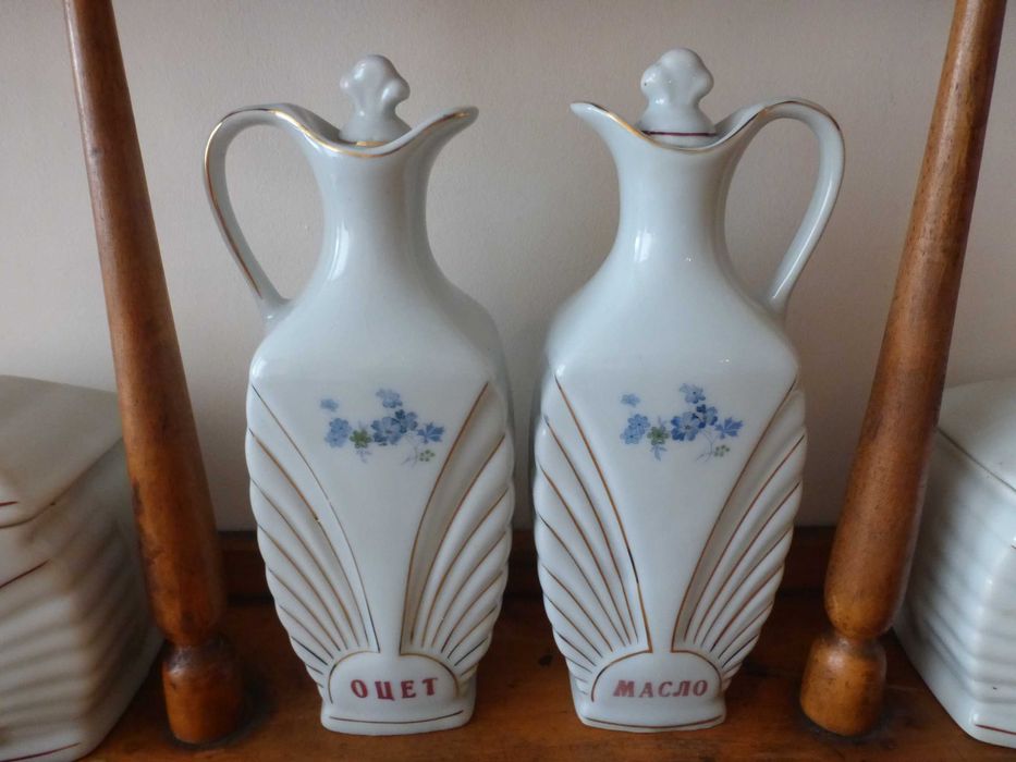 Буркани за подправки български порцелан Сталин Видин 1959 г