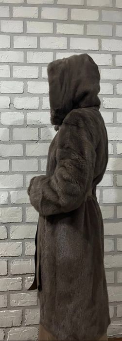 коричневая норковая шуба