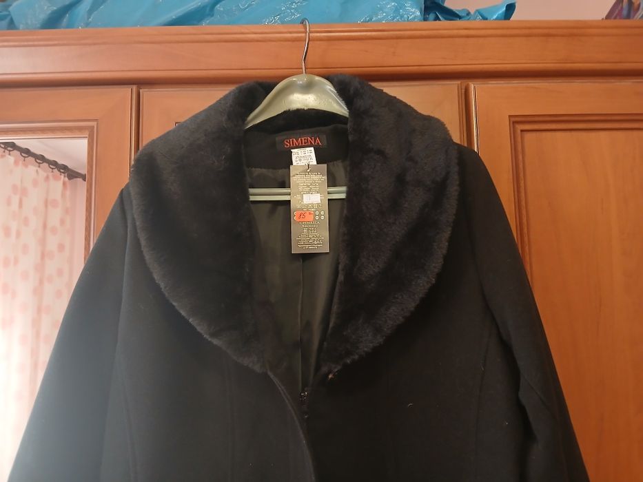 Черно дамско палто