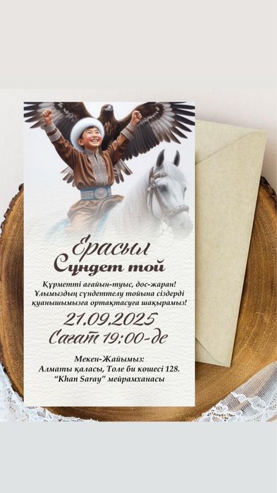 Шақыру, пригласительные, Аска шакыру, шакыру, Электронды шакыру