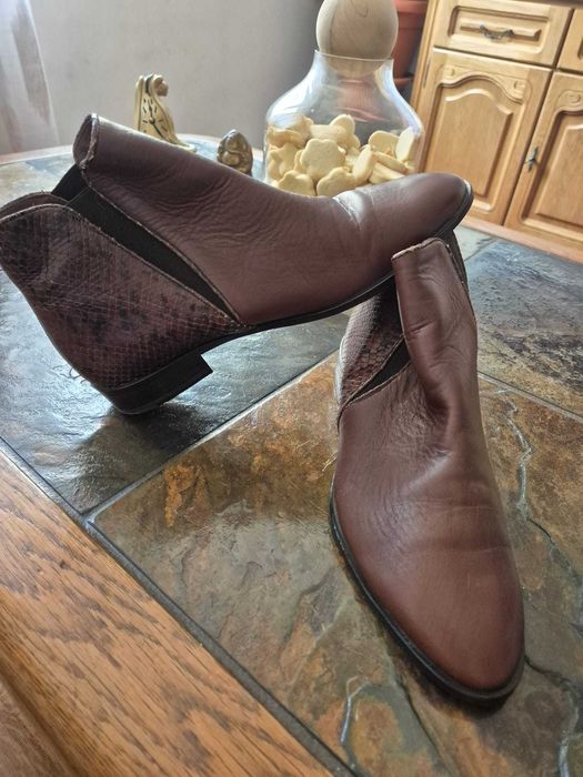 Botine piele Massimo Dutti