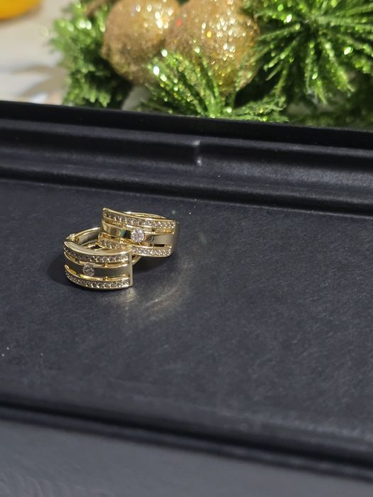 Cercei placati cu aur 14 karate