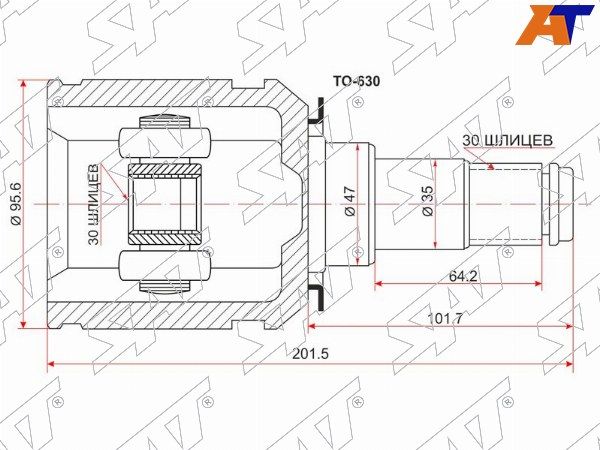 Шрус внутренний  Toyota 4runner