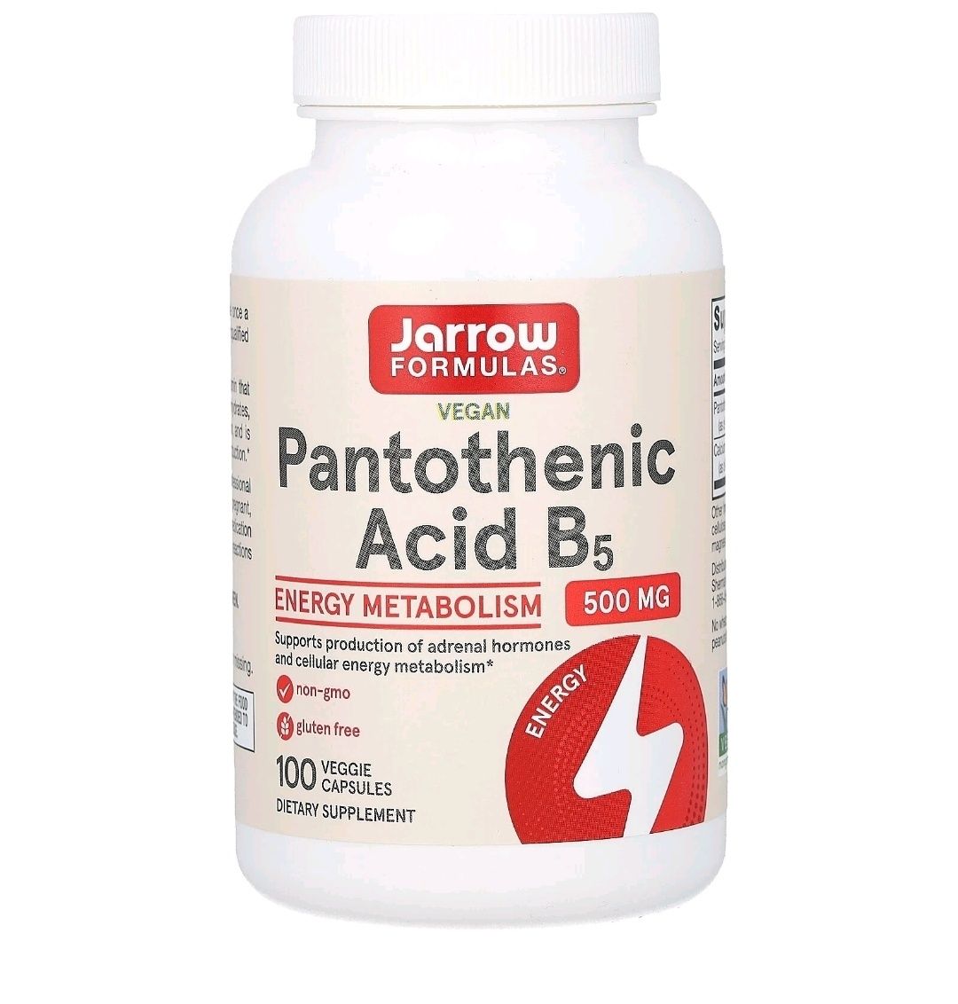 Пантотеновая кислота,Jarrow витамин Б5 Pantothenic Acid 100капсул