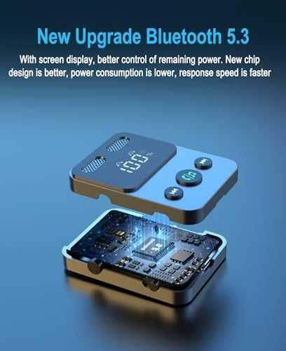 2 в 1 Bluetooth Адаптер с Микрофон за AUX, ТВ, Слушалки, кола, музика
