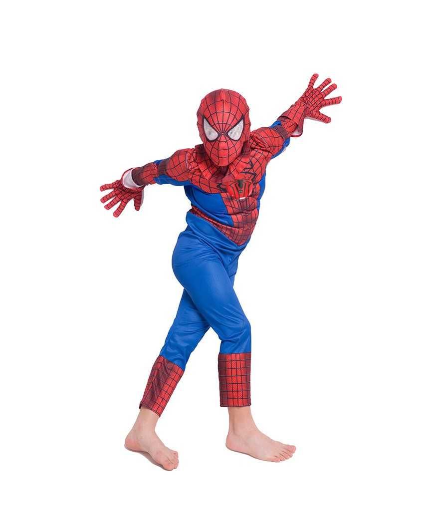 Детски костюм на Спайдърмен с мускули, маска + ПОДАРЪК йо-йо Spiderman