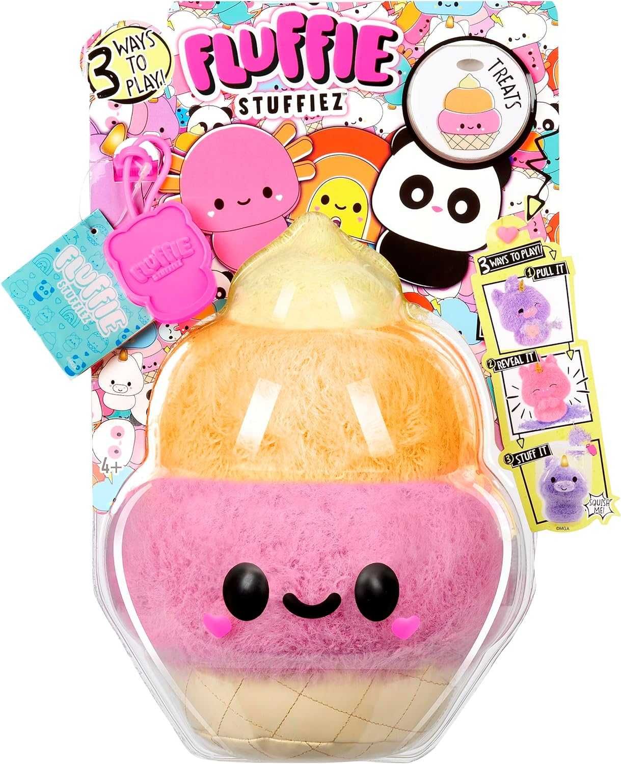 Плюшена играчка MGA Entertainment Fluffie Stuffiez Treats сладолед
