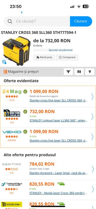 Nivelă Laser Cross 360 verde Stanley STHT77594-1