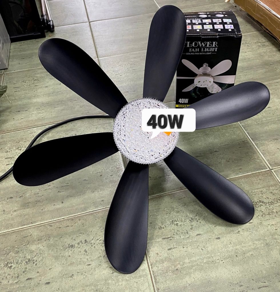 Таванен Вентилатор 6перки 40W 52см с LED Лампа