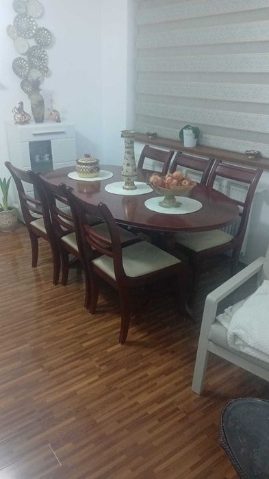 Masa lemn + scaune 6 persoane