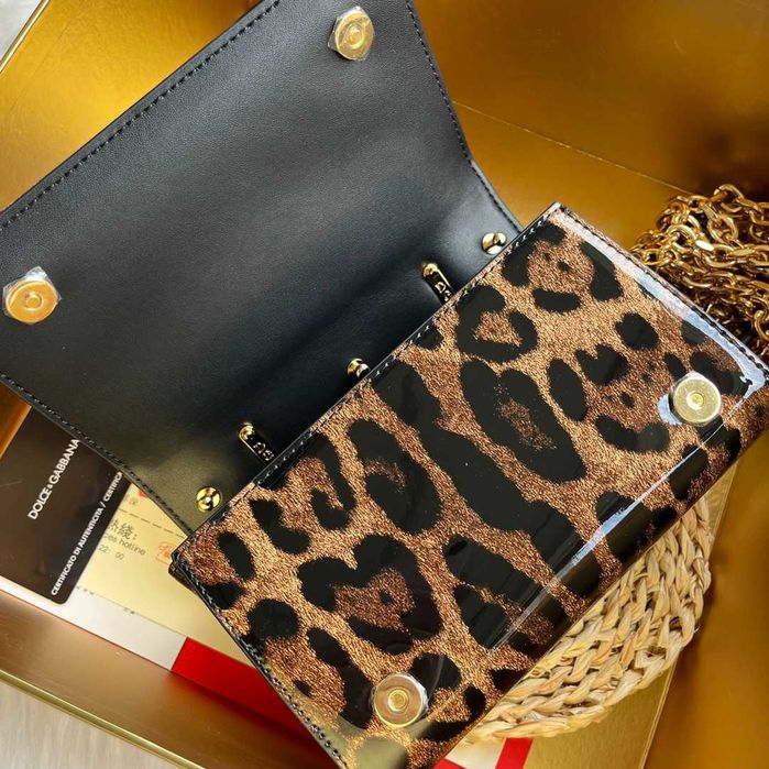 Geanta Dolce Gabbana Girls Mini 18 leopard cm, Premium