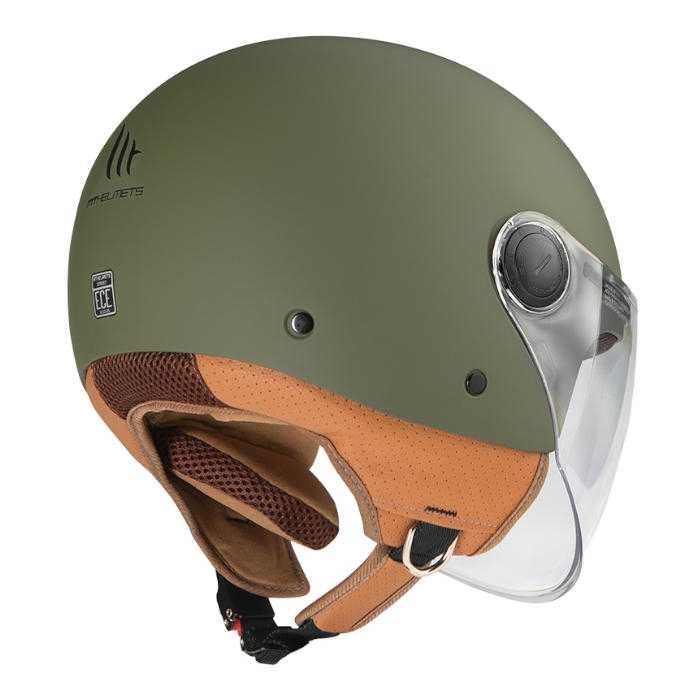 Скутер Мото Каска MT Street Solid Matt Green,размер М 57-58,NEW