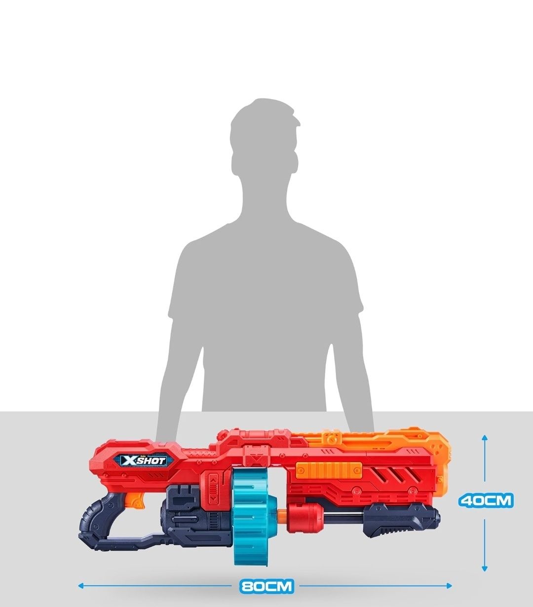 Zuru X-Shot Картечница, 96 стрели, 40 стрели пълнител, 27 метра обхват