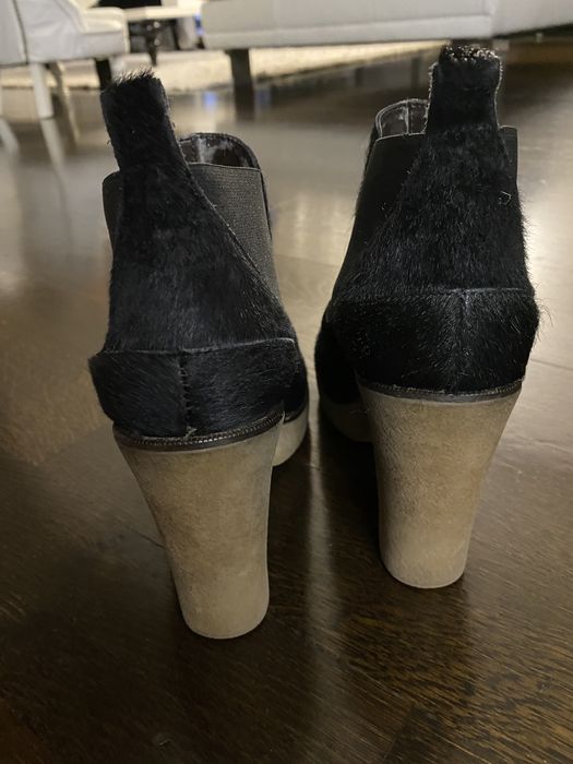 Botine negre din blanitza de astrahan