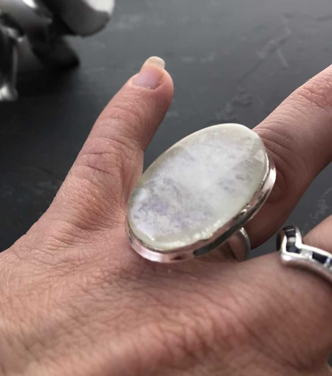 Inel Argint 925 cu Piatra Semipretioasa Opal Milky