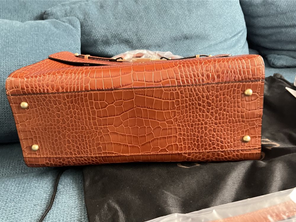 GUESS CRISTINA CROCODILE real leather cognac.100%оригинал,Нова