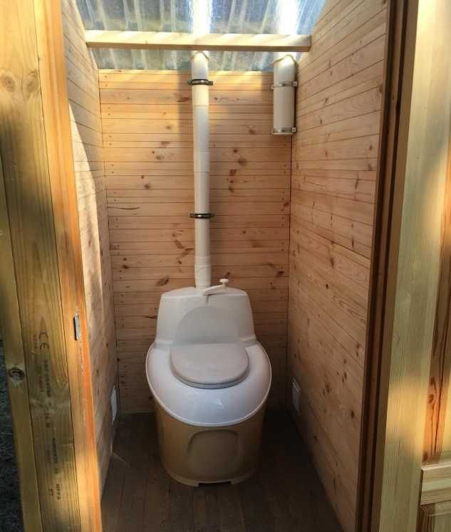 Toaleta WC ecologica uscata cu turba de compost