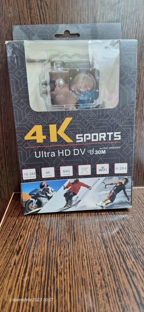 Camera video sport WIFI 4K Ultra HD, 16MP