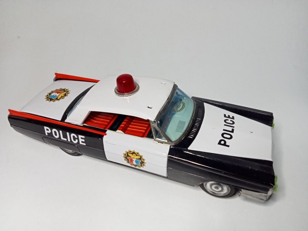 Mașinuță de jucărie Politie,Police veche made in Korea,din tabla