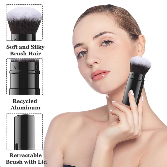 Set pensule machiaj retractabile Kabuki