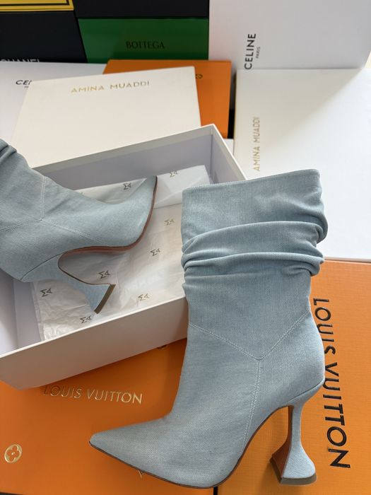 Amina Muaddi дамски дънкови ботуши New Season