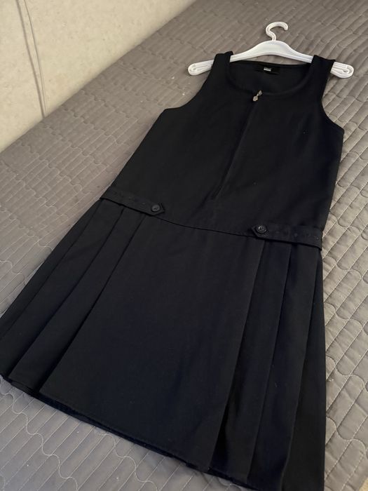 Темно-синий школьный сарафан