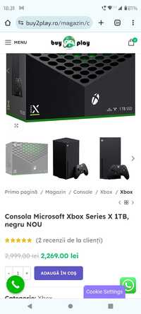 Consola Microsoft Xbox Series X 1TB, negru