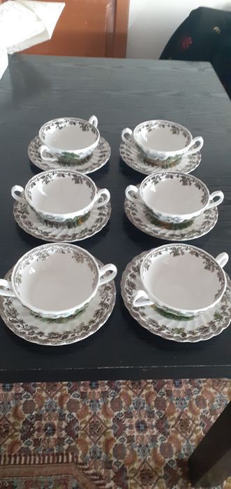 Set cești mic dejun porțelan Anglia