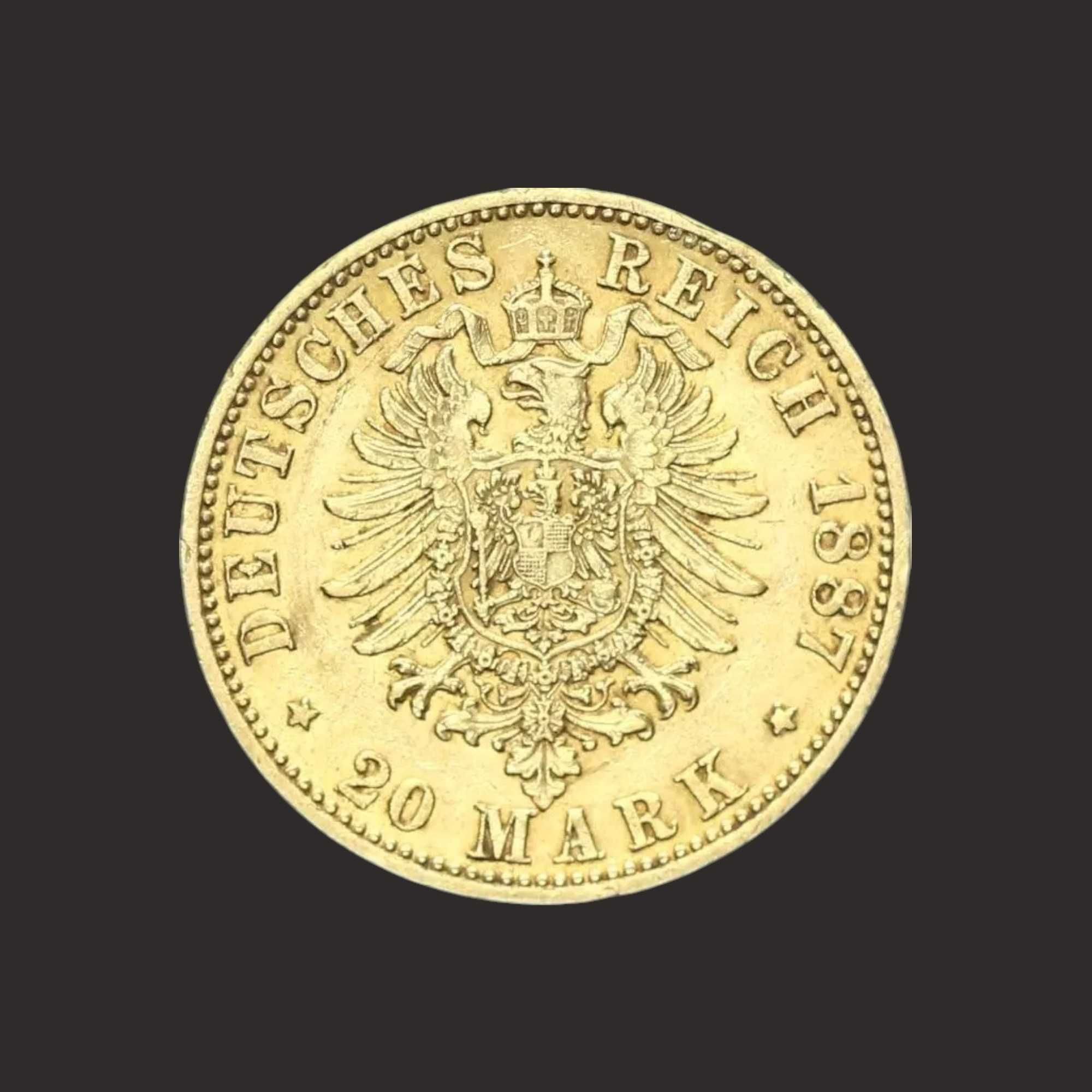 Moneda aur 20 marci germane, Wilhelm I - TVA 0%