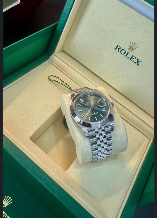 Rolex Datejust 41mm GREENDial Jubilee NEW 7/2025 Full set Acte cutie