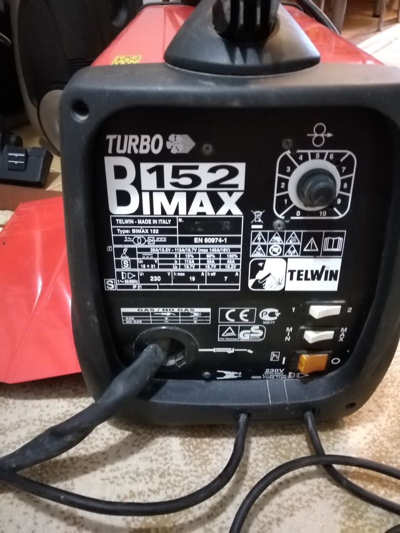 Vând aparat de sudura Mig Mag marca Telwin 152 Bimax